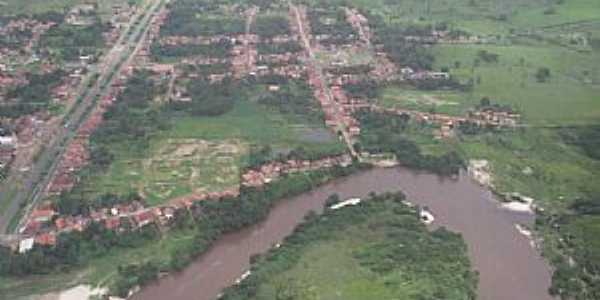 Araguan-MA-Vista area do Rio Turi e a cidade-Foto:Vania Silva