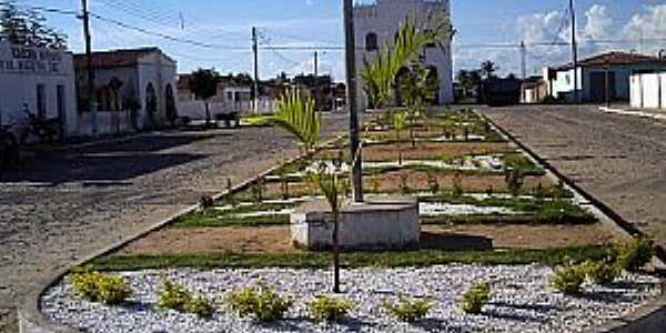 Lagoa de Velhos-RN-Praa e Igreja Matriz-Foto:Jackson Felix