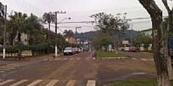 Avenida em guas de Chapec-SC-Foto:souomarcel